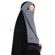 Niqab Poni Kancing Raudhah Sifon Premium Alsyahra Exclusive