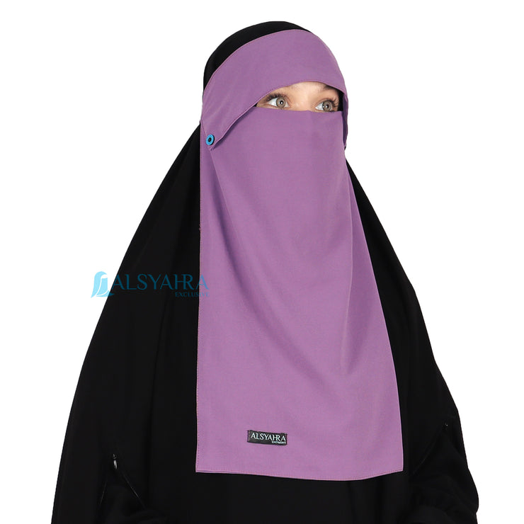 Niqab Poni Kancing Raudhah Sifon Premium Alsyahra Exclusive