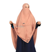 Alsyahra Exclusive Set Khimar Cadar Tali Shofa Sifon Premium 2 Layer XL