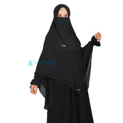 Alsyahra Exclusive Set Khimar Cadar Tali Shofa Sifon Premium 2 Layer XL
