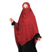 Alsyahra Exclusive Set Khimar Cadar Tali Shofa Sifon Premium 2 Layer XL