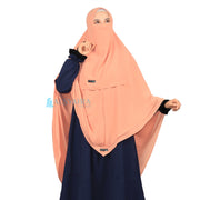 Alsyahra Exclusive Set Khimar Cadar Tali Shofa Sifon Premium 2 Layer XL