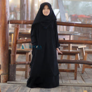 Alsyahra Exclusive Abaya Gamis Salamah Kids Jetblack