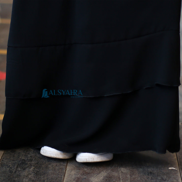 Alsyahra Exclusive Abaya Gamis Salamah Kids Jetblack