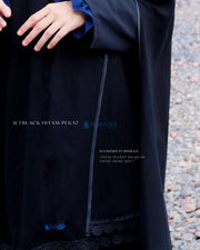 Alsyahra Exclusive Set Khimar Handsplit Bisban Al Shams Niqab Bandana Poni Jetblack