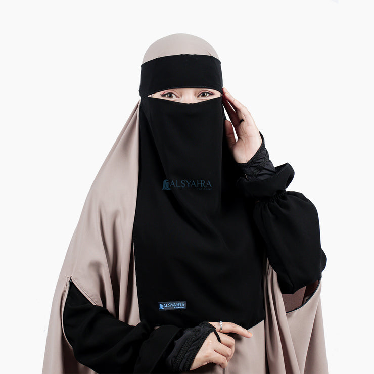 Niqab Bandana Sifon Jetblack Alsyahra Exclusive