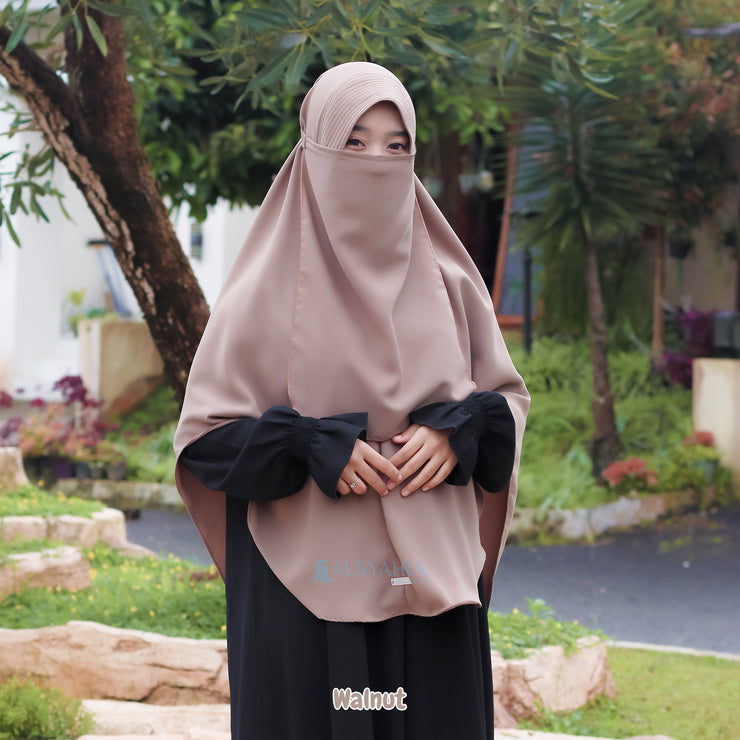 Alsyahra Exclusive Set Khimar Khanza Size XL Soft Crown Exclusive