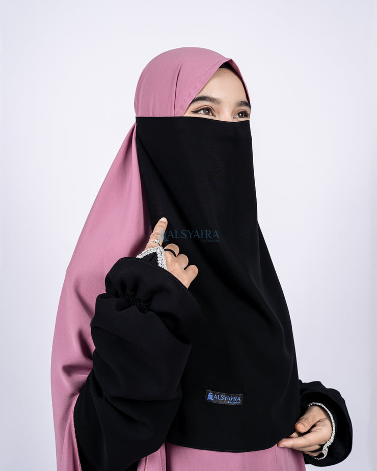 Cadar Tali Karet Sifon Jetblack Alsyahra Exclusive