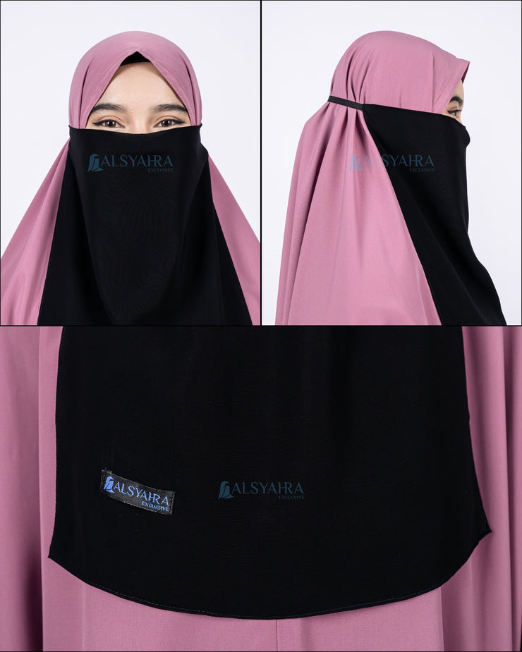Cadar Tali Karet Sifon Jetblack Alsyahra Exclusive