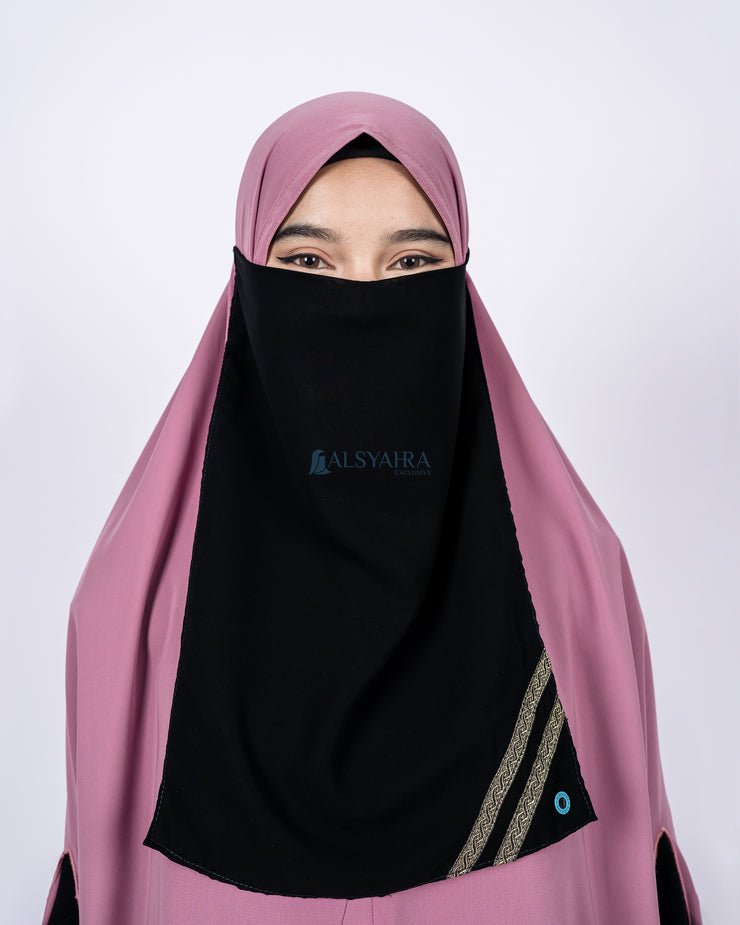 Cadar Tali Kiswah Sifon Silk Jetblack Alsyahra Exclusive