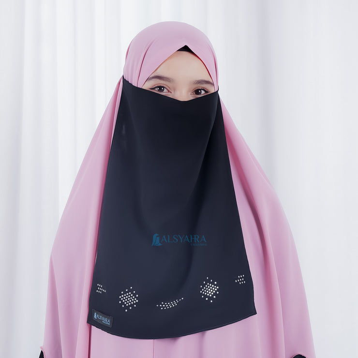 Alsyahra Exclusive Cadar Tali Mediterania Sifon Silk Jetblack