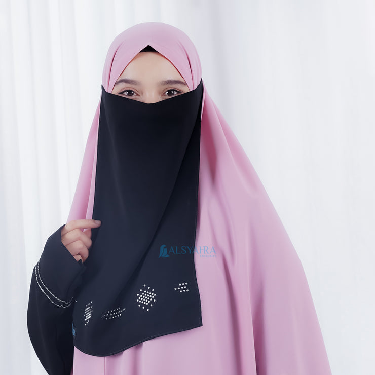 Alsyahra Exclusive Cadar Tali Mediterania Sifon Silk Jetblack