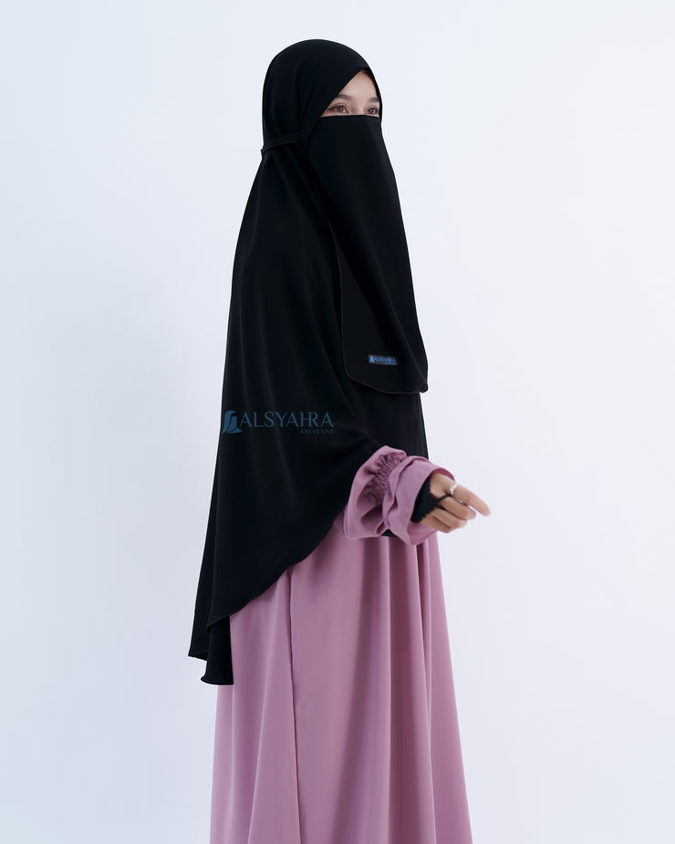 Alsyahra Exclusive Khimar Daily Size L Jetblack