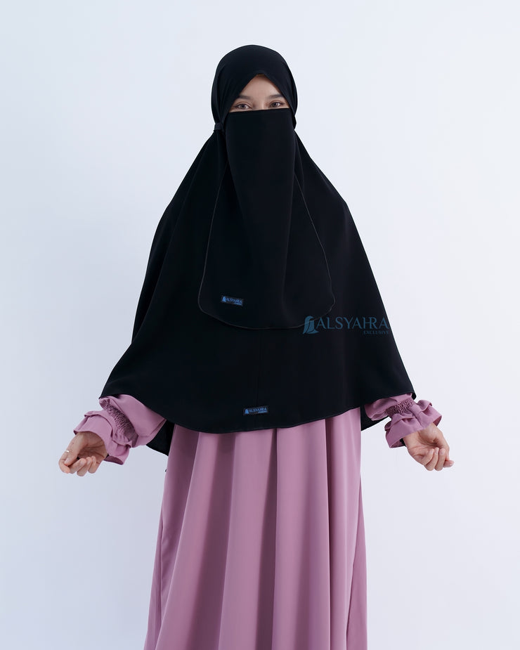 Alsyahra Exclusive Khimar Daily Size L Jetblack