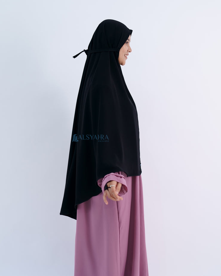 Alsyahra Exclusive Khimar Daily Size L Jetblack