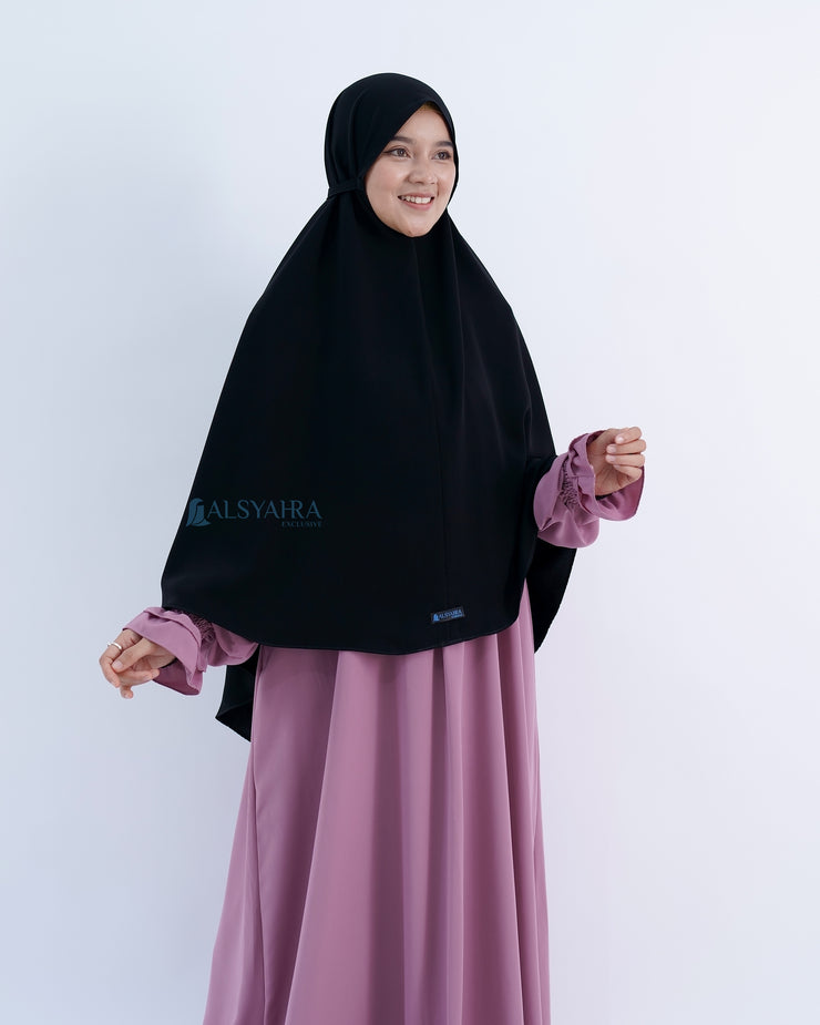 Alsyahra Exclusive Khimar Daily Size L Jetblack