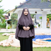 Alsyahra Exclusive Set Khimar Handzipper Size XL Soft Crown Exclusive