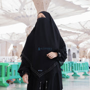 Alsyahra Exclusive French Khimar Ayumi Andalusia Sifon Silk Jetblack Size L