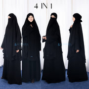 French Khimar Handless Fatimah Jetblack Alsyahra Exclusive