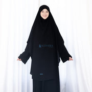 French Khimar Handless Fatimah Jetblack Alsyahra Exclusive