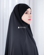 French Khimar Handless Fatimah Jetblack Alsyahra Exclusive