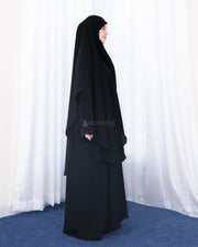French Khimar Handless Fatimah Jetblack Alsyahra Exclusive