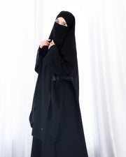 French Khimar Handless Fatimah Jetblack Alsyahra Exclusive