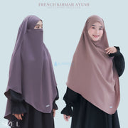 Alsyahra Exclusive French Khimar Ayumi Size L Soft Crown Exclusive