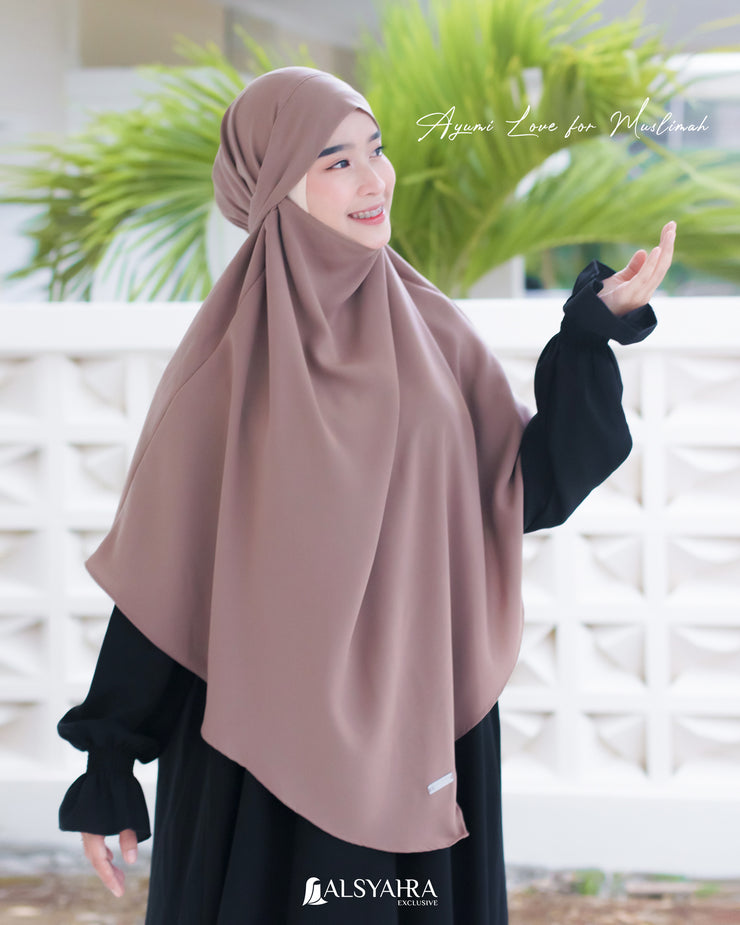 Alsyahra Exclusive French Khimar Ayumi Size L Soft Crown Exclusive