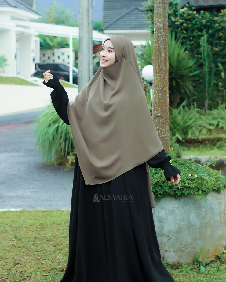 Alsyahra Exclusive French Khimar Ayumi Size L Soft Crown Exclusive