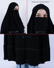 French Khimar Shawalia Altaj Jetblack Alsyahra Exclusive