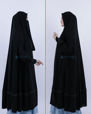 French Khimar Shawalia Altaj Jetblack Alsyahra Exclusive