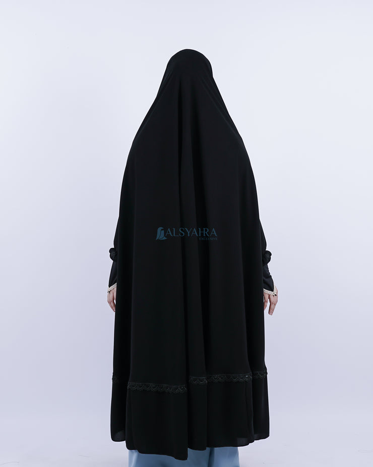 French Khimar Shawalia Altaj Jetblack Alsyahra Exclusive