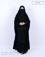 French Khimar Zahira Haramain Jetblack Alsyahra Exclusive
