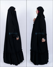 French Khimar Zahira Haramain Jetblack Alsyahra Exclusive