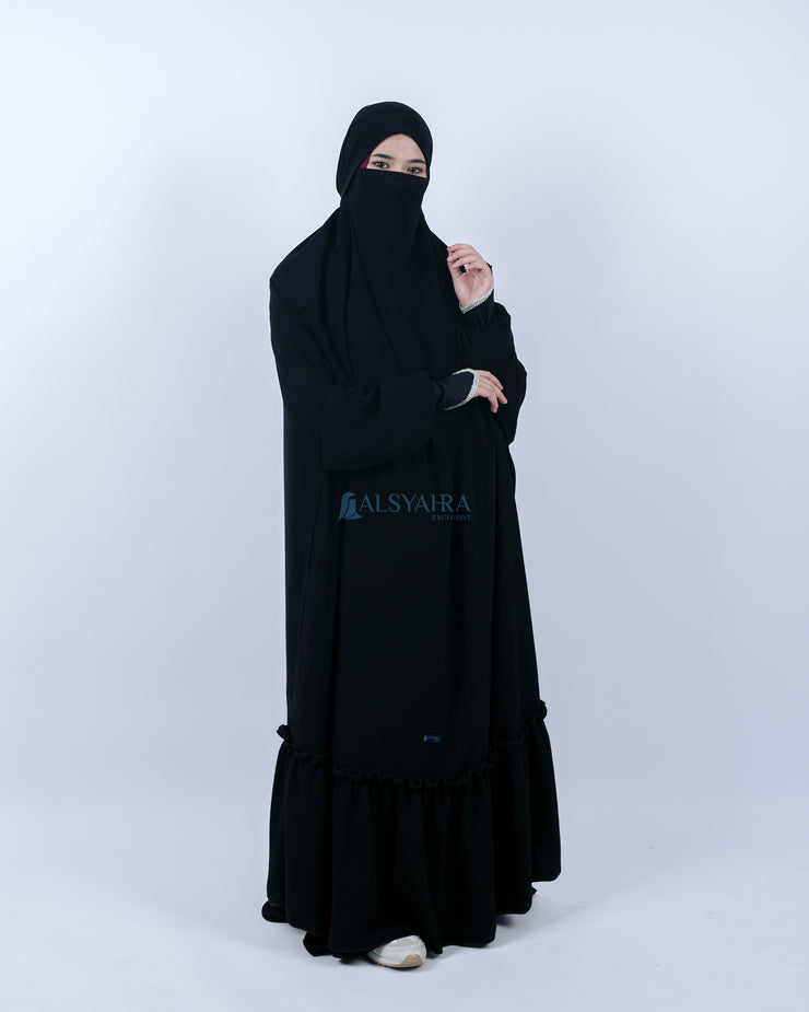 French Khimar Zahira Haramain Jetblack Alsyahra Exclusive
