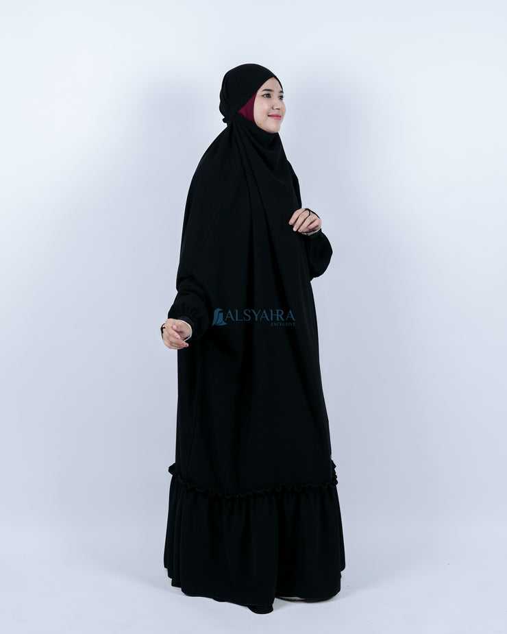 French Khimar Zahira Haramain Jetblack Alsyahra Exclusive