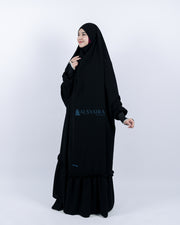 French Khimar Zahira Haramain Jetblack Alsyahra Exclusive
