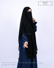 Alsyahra Exclusive X Wardah Maulina Bundling Gamis French Khimar Fatimah Size XL