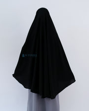 Set Khimar Syari Handzipper XL Jetblack Alsyahra Exclusive