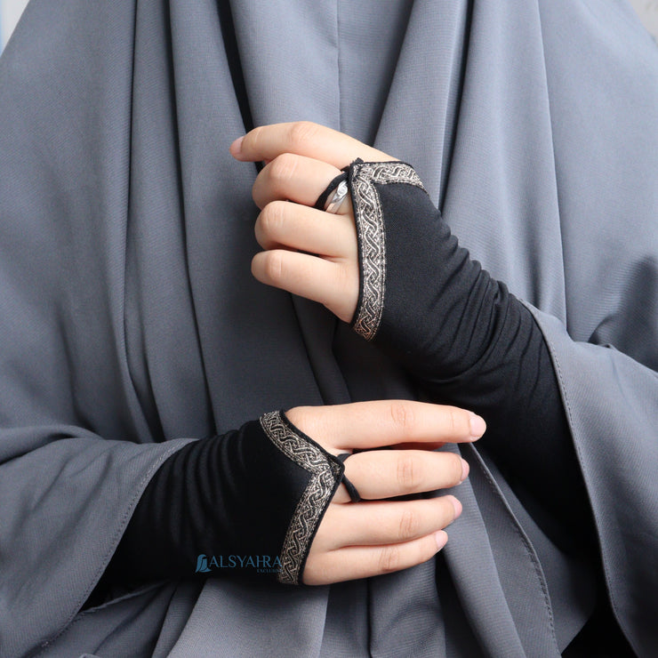 Manset Handsock Cincin Motif Kiswah Alsyahra Exclusive