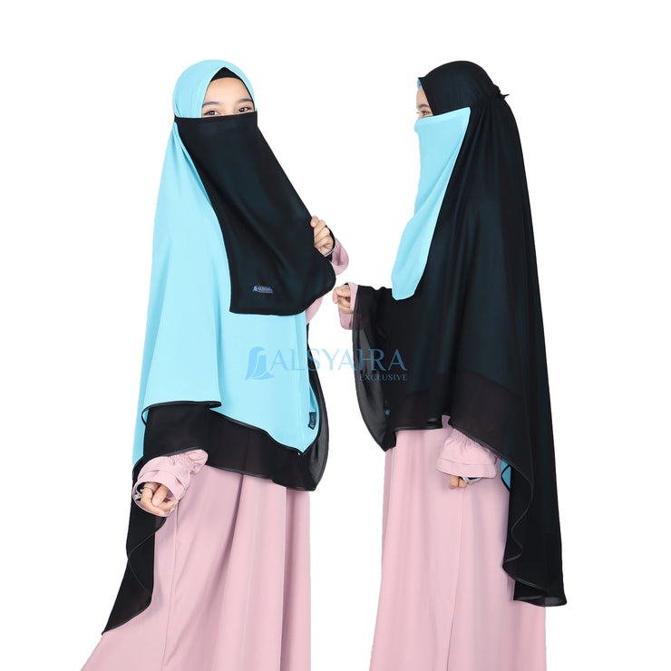 Set Khimar Maleeka Bisban Queen BolBal 2 Material Alsyahra Exclusive XL