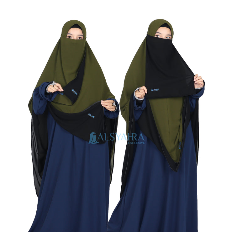 Set Khimar Maleeka Bisban Queen BolBal 2 Material Alsyahra Exclusive XL