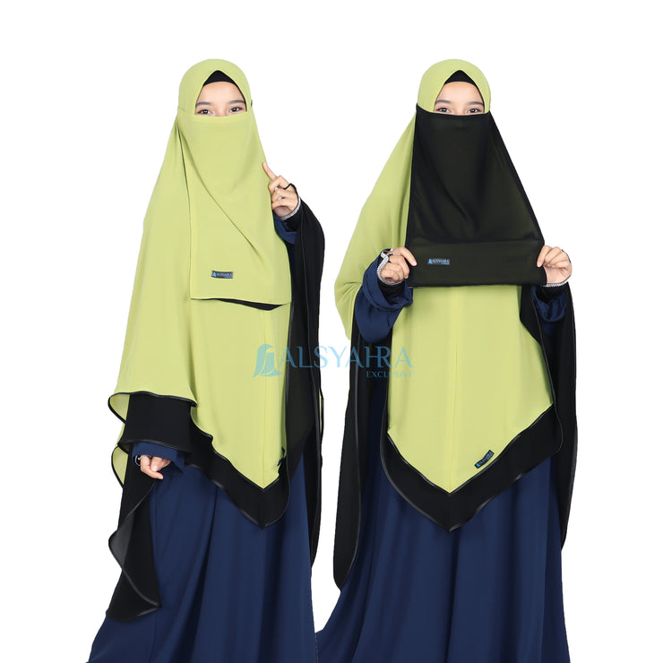 Set Khimar Maleeka Bisban Queen BolBal 2 Material Alsyahra Exclusive XXL