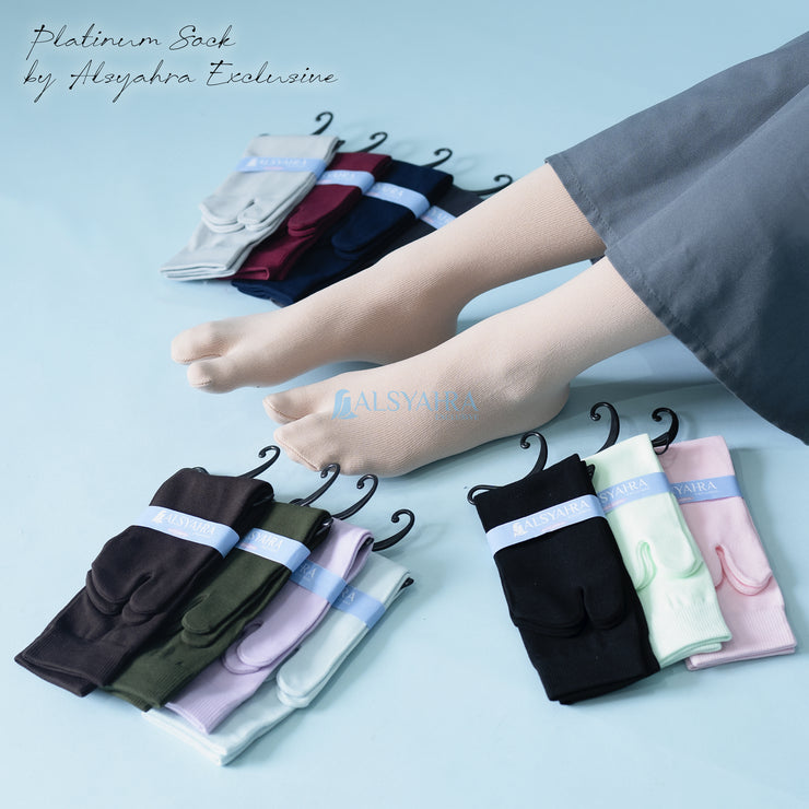 Kaos Kaki Jempol Polos Muslimah Alsyahra Sock
