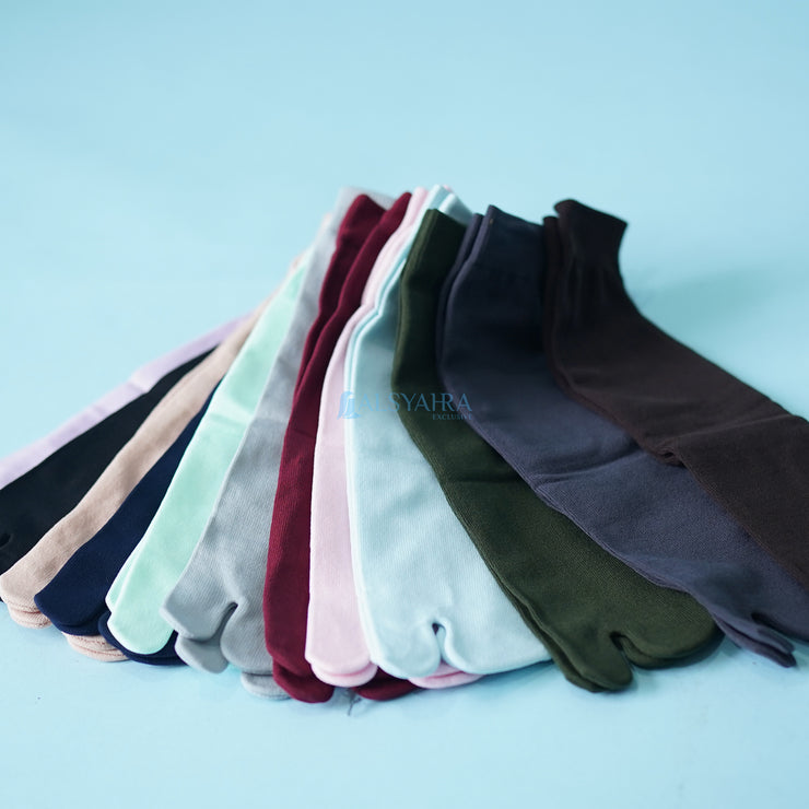 Kaos Kaki Jempol Polos Muslimah Alsyahra Sock