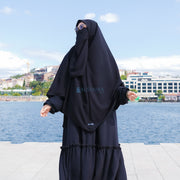 Set Khimar Instan Aisyah Jetblack Alsyahra Exclusive