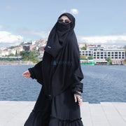 Set Khimar Instan Aisyah Jetblack Alsyahra Exclusive