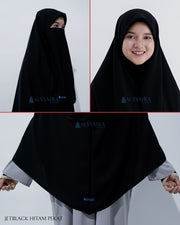 Set Khimar Instan Aisyah Jetblack Alsyahra Exclusive