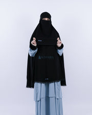 Khimar Altaj Handsplit Bisban Niqab Poni Jetblack Alsyahra Exclusive